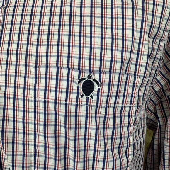 Simply Southern Men's Long Sleeve Plaid Button Down Shirt Size Large Turtle Logo - Picture 4 of 8